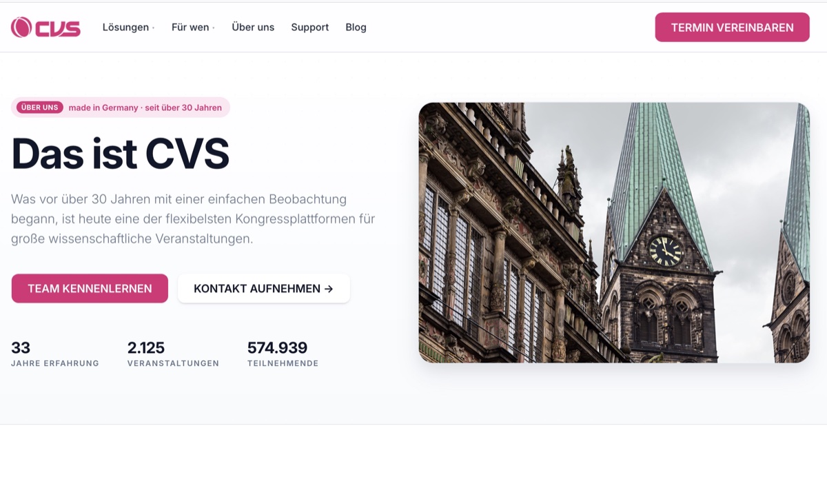 CVS://World — Kongressmanagement-Plattform